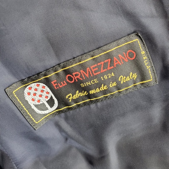 J. Crew Ludlow Navy Blue Black Starburst Ormezzano Italy Men Blazer Suit Jacket - Picture 4 of 10